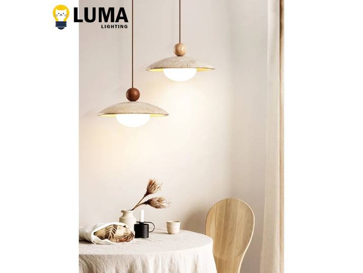 Wabi Sabi – lampe suspendue en pierre de grotte, lampe suspendue en travertin jaune pour cuisine, île, Restaurant, chambre à coucher, décoration de maison