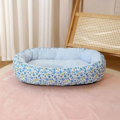 Uplift Essentials All Season Cloud Soft Pet Bed And Lounge blue s