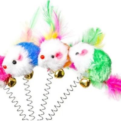 Inspire Essentials Interactive Suction Cup Cat Toy With Feather Mouse Teaser Interactive Suction Cup Cat Toy With Feather Mouse Teaser