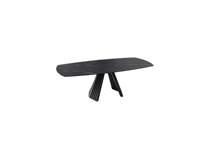 Ausziehbarer Designer Esstisch „Gotham“ aus Keramik, in verschiedenen Grössen Marquina matt 150-230 x 110 cm Akante Design