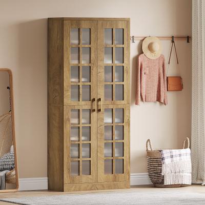 Lee 70.9 Inch Tall Shoe Cabinet with Doors and Adjustable Shelves
