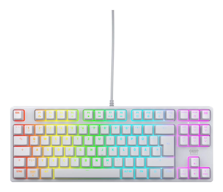 CHERRY XTRFY K4V2 - Gaming-Tastatur - QWERTZ Deutsch - weiß CX-K4V2-RGB-TKL-WH-R-GER
