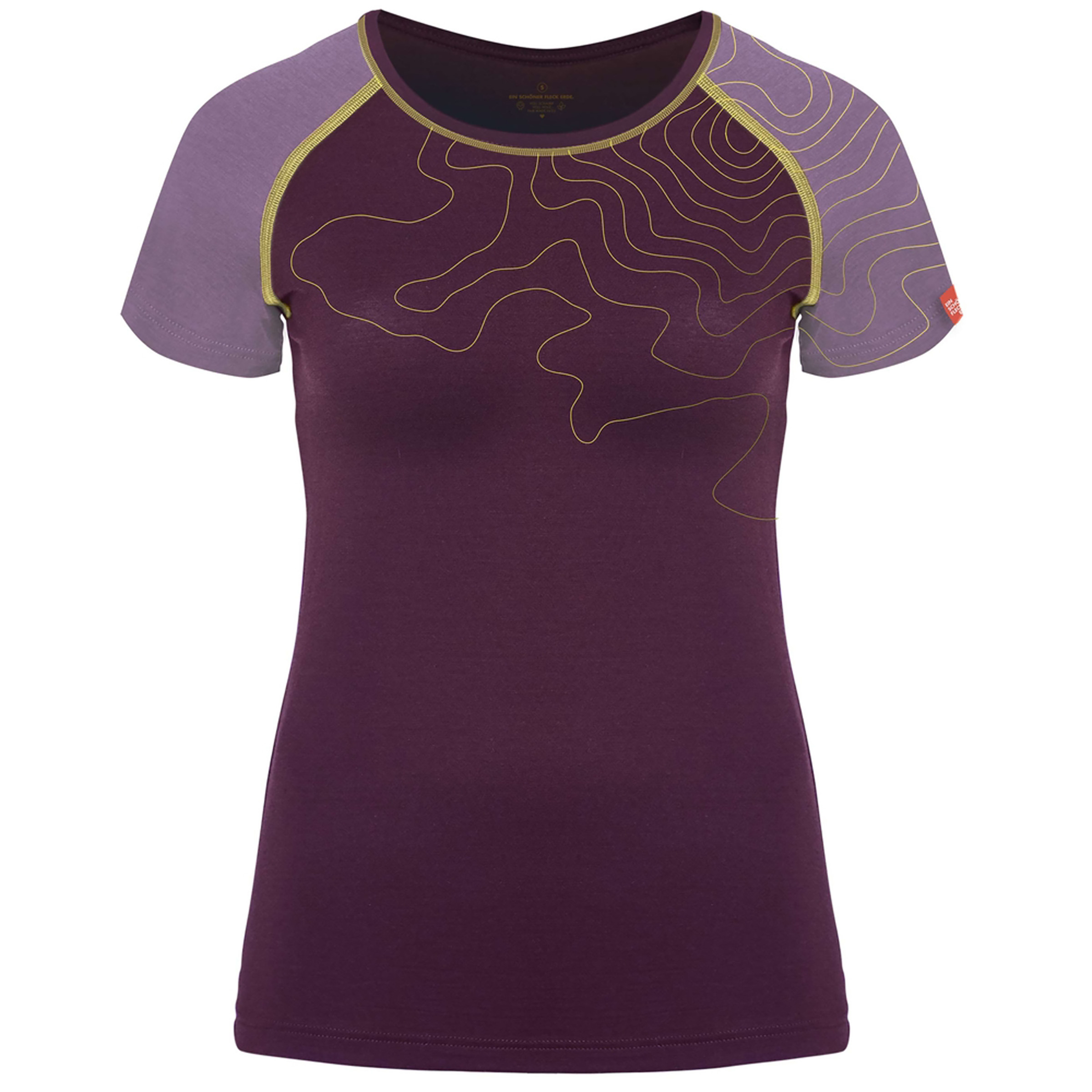 Ein schöner Fleck Erde Innergebirg Damen T-Shirts lila Größe L Trekking Hautfreundlich Merinowolle | Lyocell (Tencel)