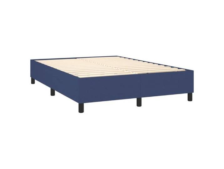 Lit 2 places - LEMON - Cadre de lit - sans matelas - bleu 140x190 cm tissu 173