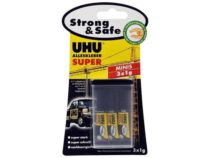 Uhu Alleskleber Super Strong & Safe 3X1G