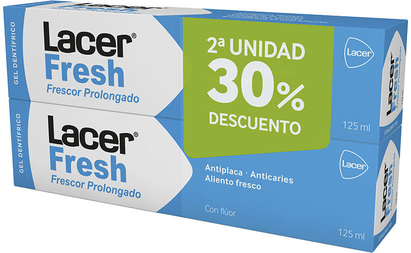 Pack Gel Dentifrice Lacerfresh 2 x 125 ml