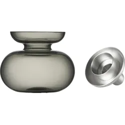 Inu Vase oder Kerzenhalter 10 cm, rauchgrau
