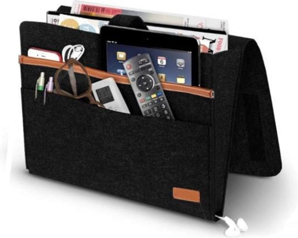 7Style Collection Bedside Pocket Opbergzak Bed en Bank Organizer - Zwart