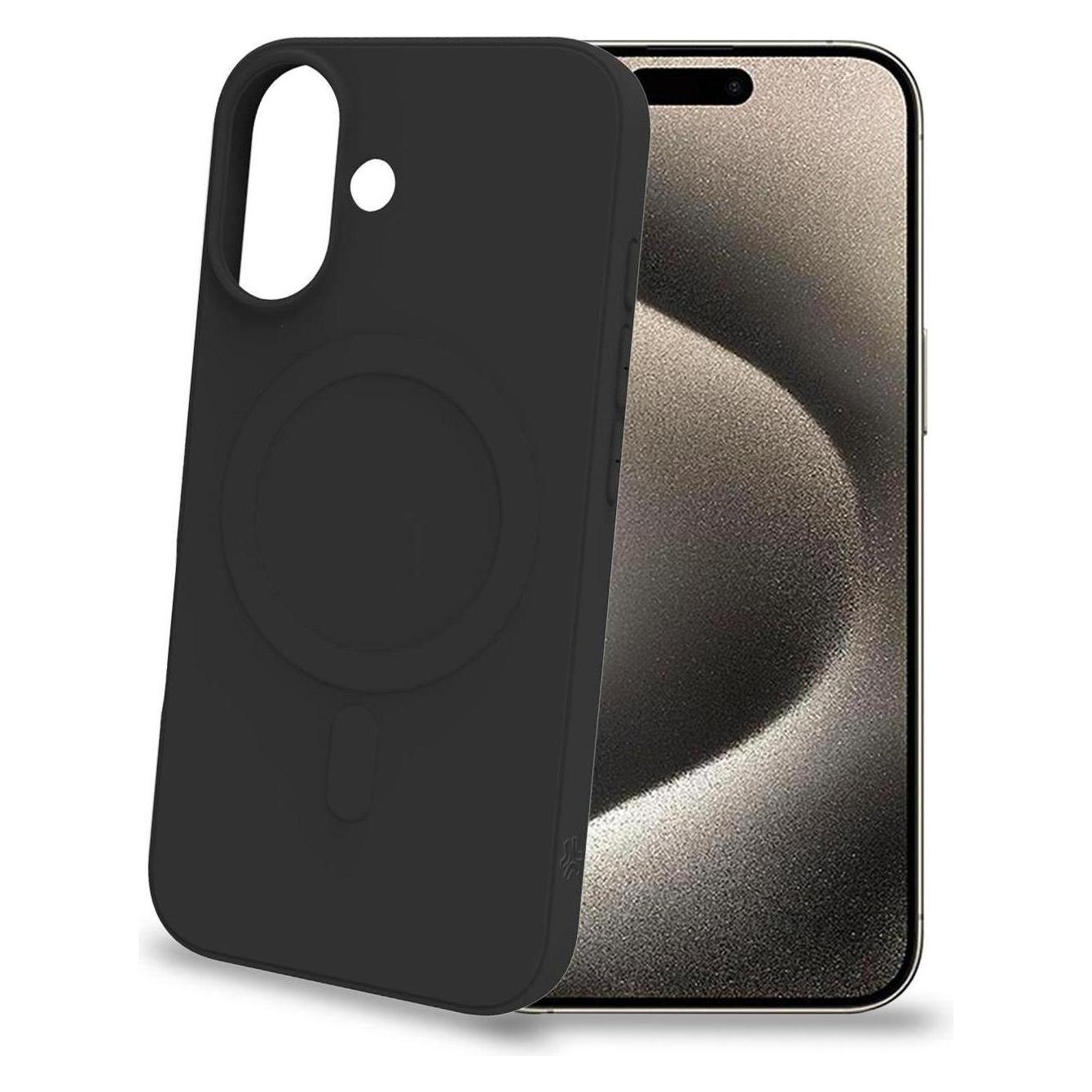 Celly Cromomag Cover schwarz in TPU für (Apple iPhone 15 Plus) (CROMOMAG1110BK)