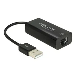 DeLOCK Adapter USB 2.0 Typ-A Stecker zu RJ45 Buchse