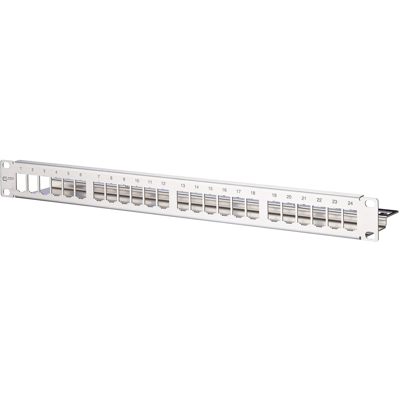 Metz Connect BTR Modulträger für 24 E-DAT modul Anschlussbuchsen, 19", Edelstahl