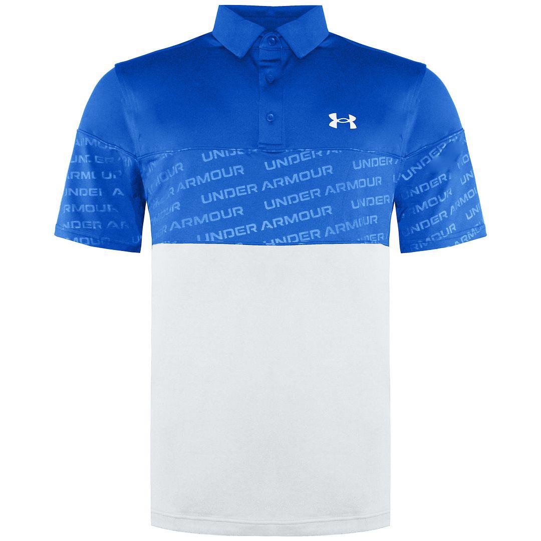 Under Armour Playoff 2,0 Blockiert Herrenblau/Weiß Poloshirt