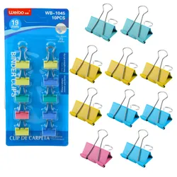 Set mit 10 farbigen Büroklammern 19 mm