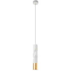 Deckenlampe – Deckenleuchte für Flur – Hängeleuchte LED mit Kabel – Hängelampe mit weißen Lampenfassungen und -schirm