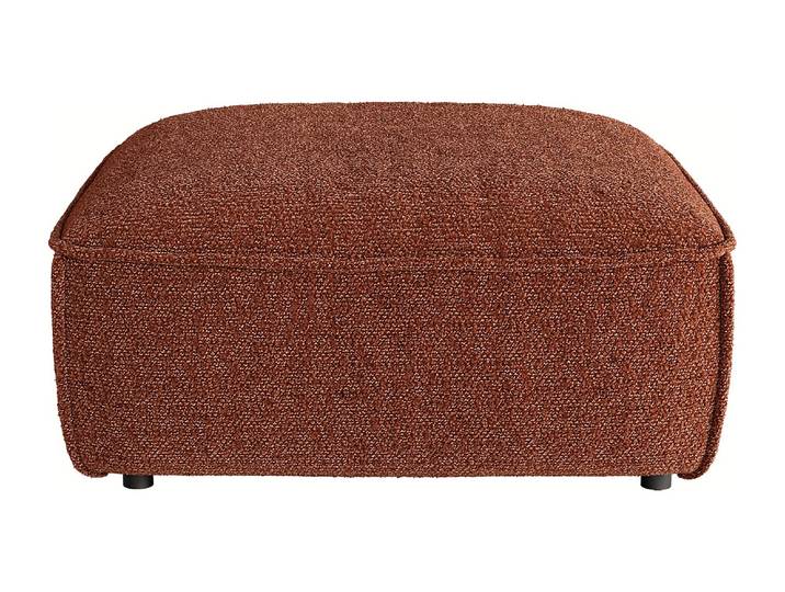 Sitzhocker aus Chenille-Stoff in Terracotta von Maison Céphy CAMILIO
