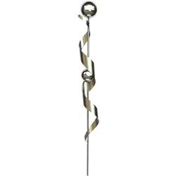 DELUKE Gartenstecker BASEL Edelstahl Silberfarben 140x13x13cm Gartendeko Outdoor Bodenstecker