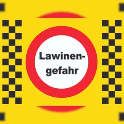 HB-Druck Lawinengefahr Schild A0 (841x1189mm)
