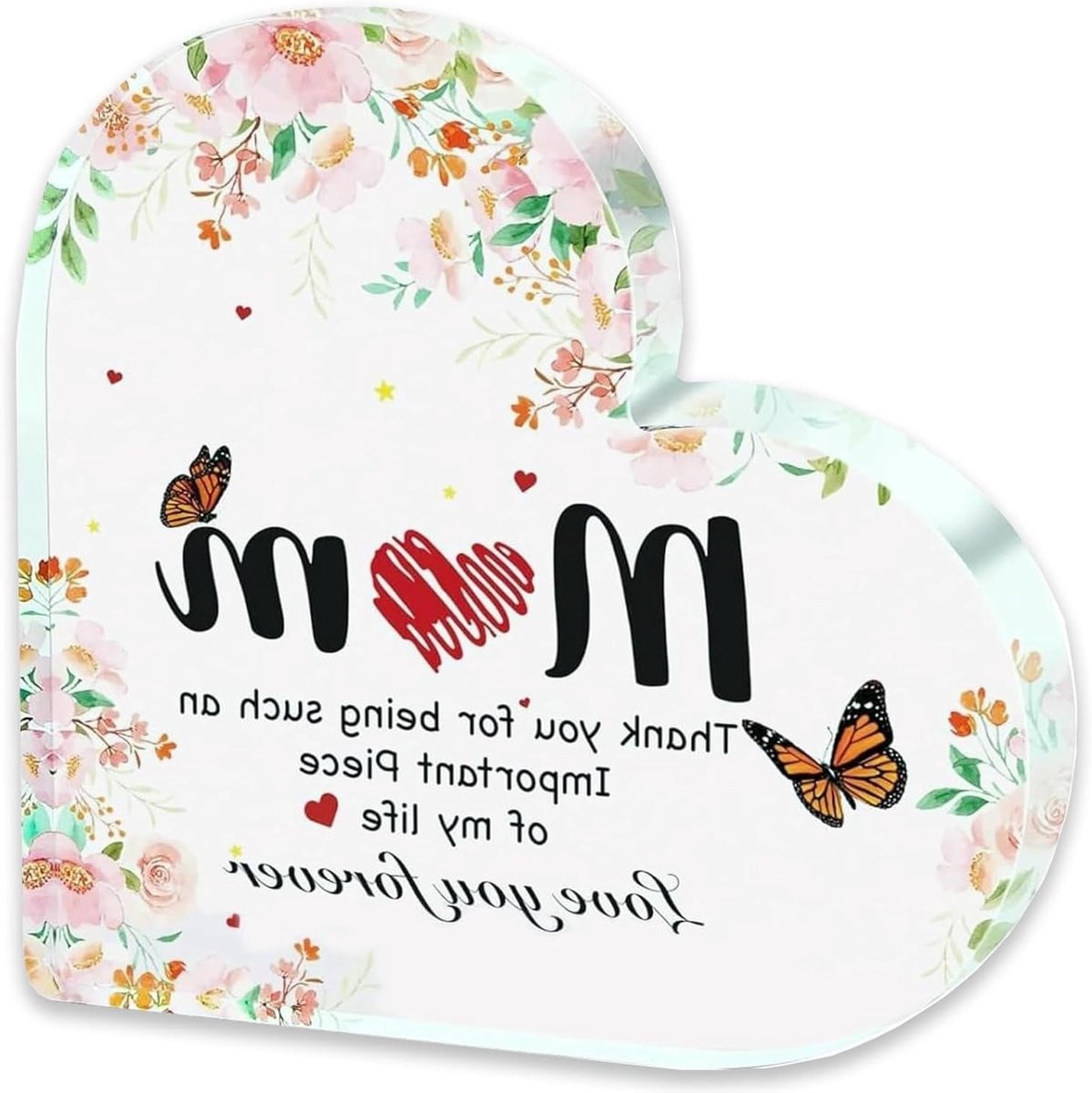 Persoonlijke hartvormige acryl decoratie voor Valentijnsdag, verjaardagen en kerst