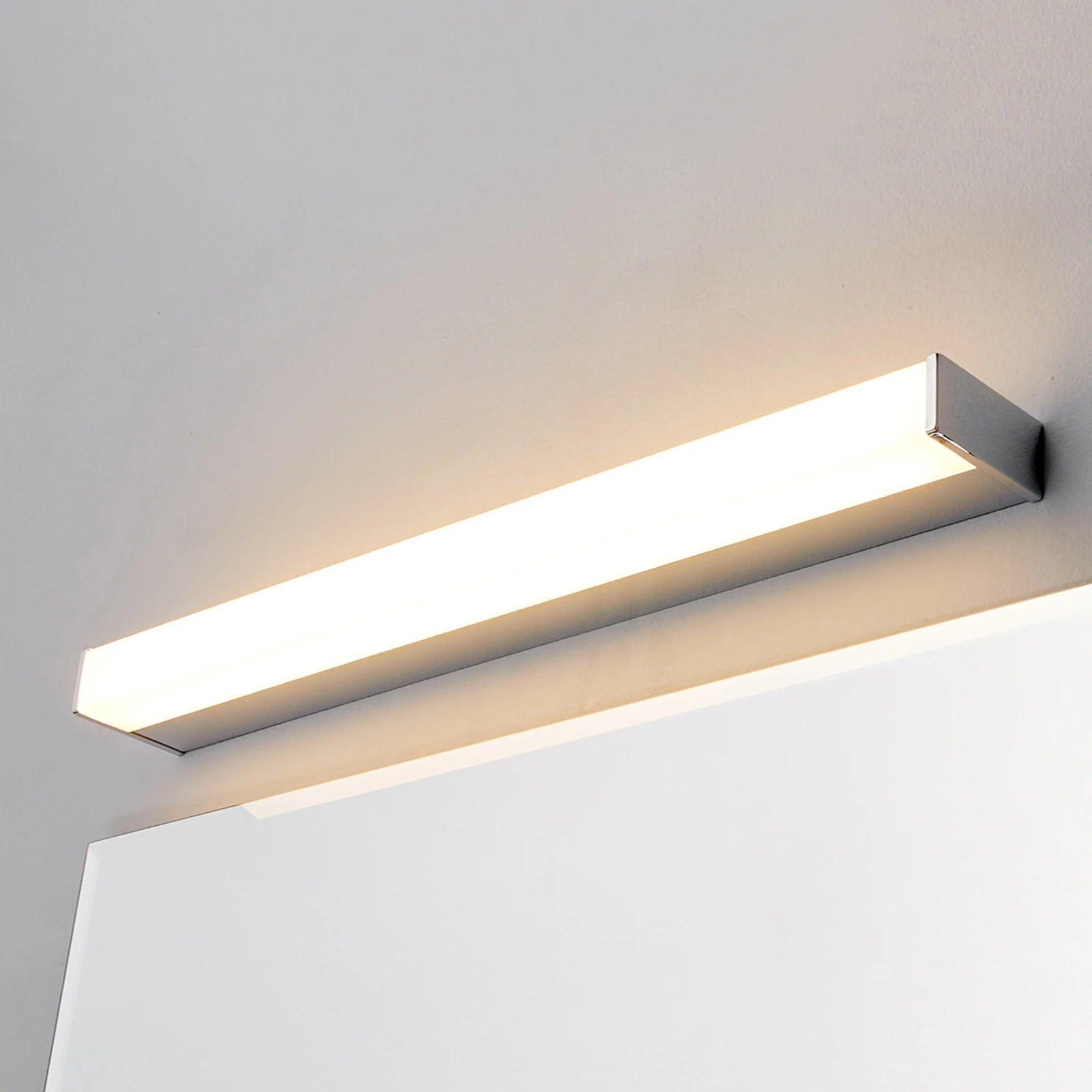 Lindby Philippa Square Wandlamp - Chroom/Zilver - Modern - Badkamer - IP44