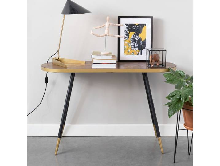 ZILT Sidetable Gert Walnoot, 121cm - Bruin