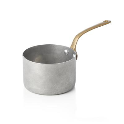 WAS Germany 6x Serviertopf STEEL & STYLE mit Messinggriff, 280 ml, Ø 9 cm, vintage, Messing, PVD, Chromnickelstahl
