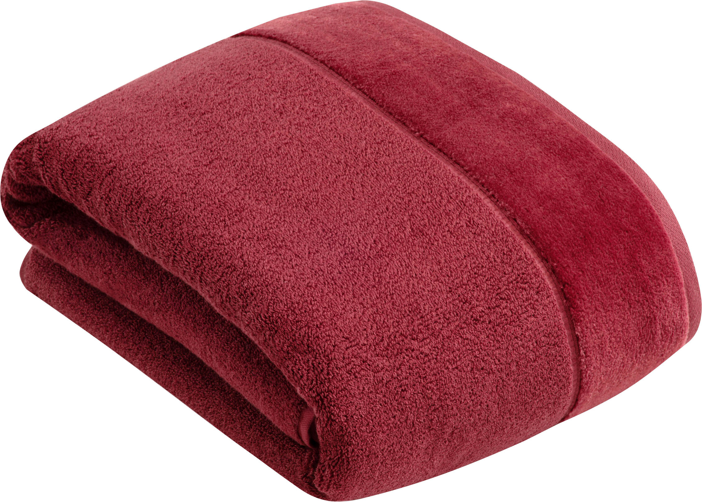 Badetuch VOSSEN "Pure", rot (rot rock), B:100cm L:150cm, Frottier, Obermaterial: 100% Baumwolle, Handtücher, Badetuch, Baumwolle & VEGAN, mit eleganter Veloursbordüre rot rock B/L: 100cmx150cm, 1 Stk., Frottier