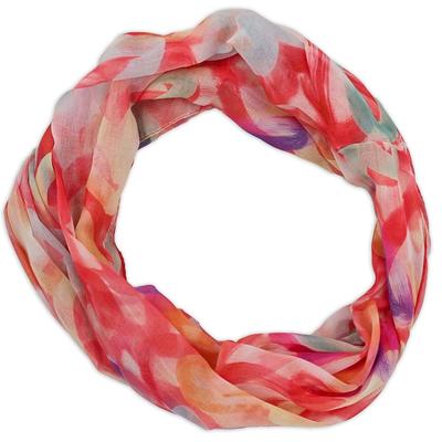 Loop STYLEBREAKER "Loop mit Brushstroke Herz Muster", Damen, rot, Obermaterial: 100% Viskose CV., Modisch, Modetücher Loop