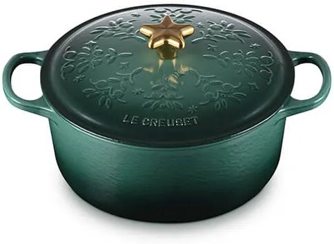 Le Creuset Artichaut Noel Cast Iron 24cm Round Casserole