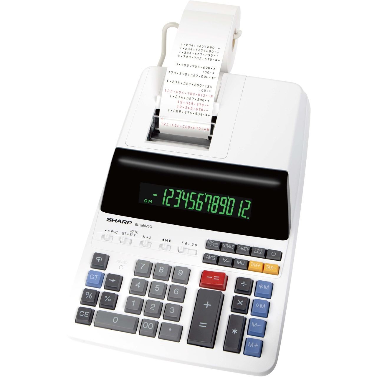 SHARP EL-2607LG Tischrechner druckend lichtgrau