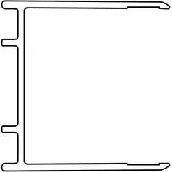 HSK Ersatzteile Wandanschlussprofil, Exklusiv, Höhe 1.400 mm, Chrom, E85230-2-41 E85230-2-41