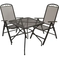 Garnitur CLASSIC 3-teilig, Streckmetall anthrazit