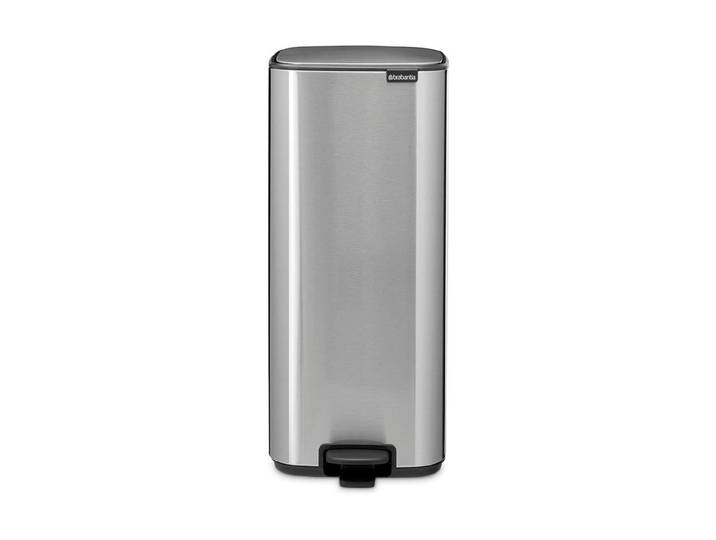 Mülleimer BRABANTIA Bo 30 l , silber matt, B:28,8cm H:64,7cm, Stahl, Mülleimer, Mülleimer