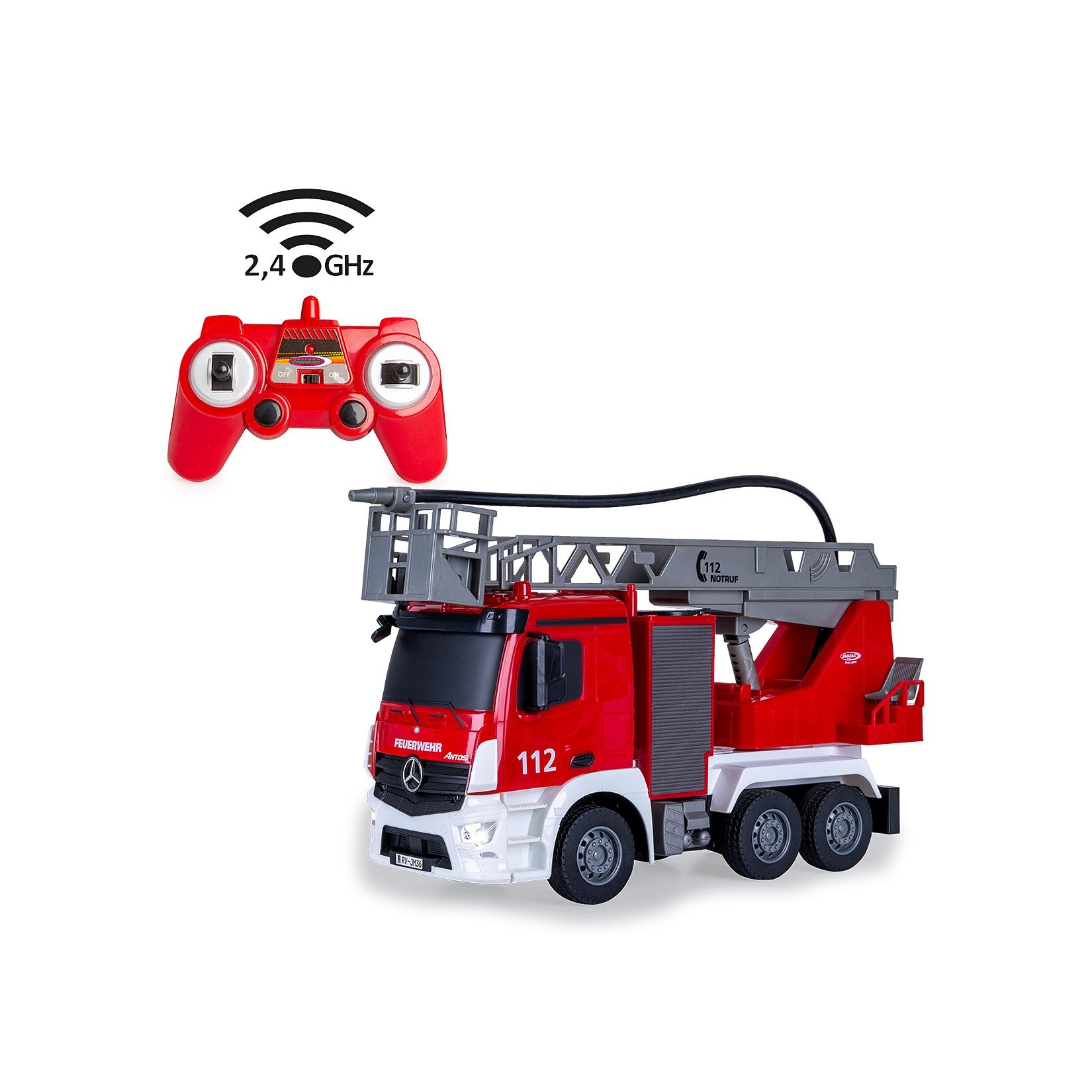 JAMARA Feuerwehr Drehleiter Mercedes -Benz Antos 1:26 2,4GHz mit Spritzfunktion
