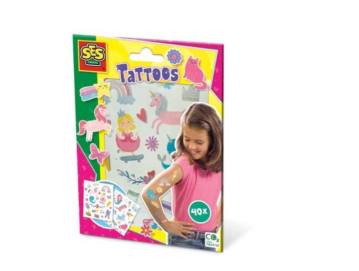 SES - Tattoos - Metallic effect - 40 vrolijke figuren