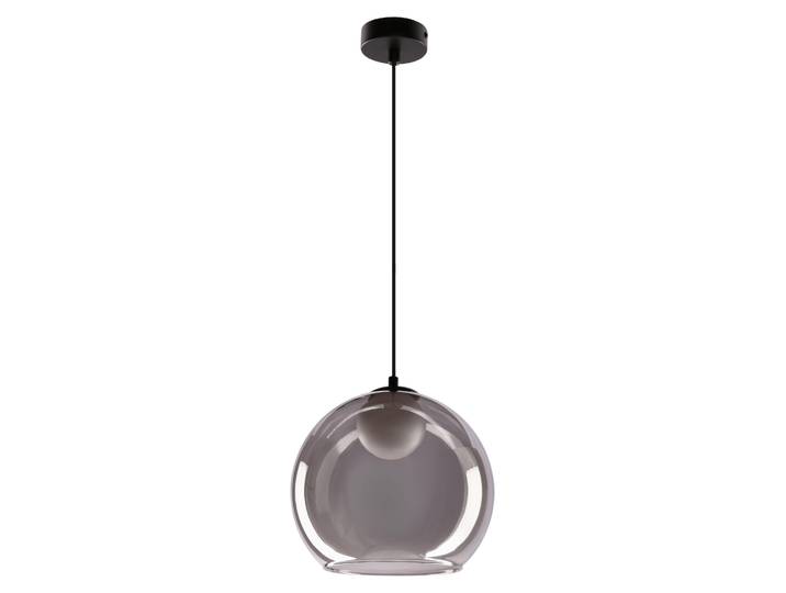 Moderne Pendelleuchte BRIN - 1x G9, 15W, Schwarz / Rauchglas