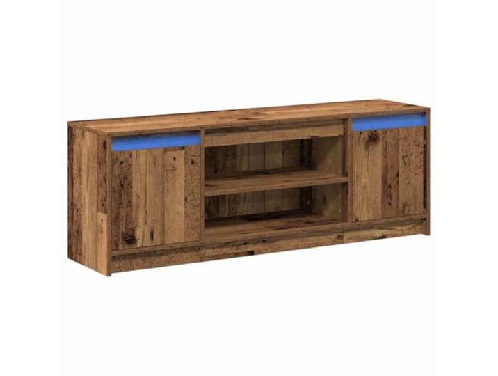 Makastle TV-Schrank 139,5 x 34 x 50 cm Braun Holzwerkstoff