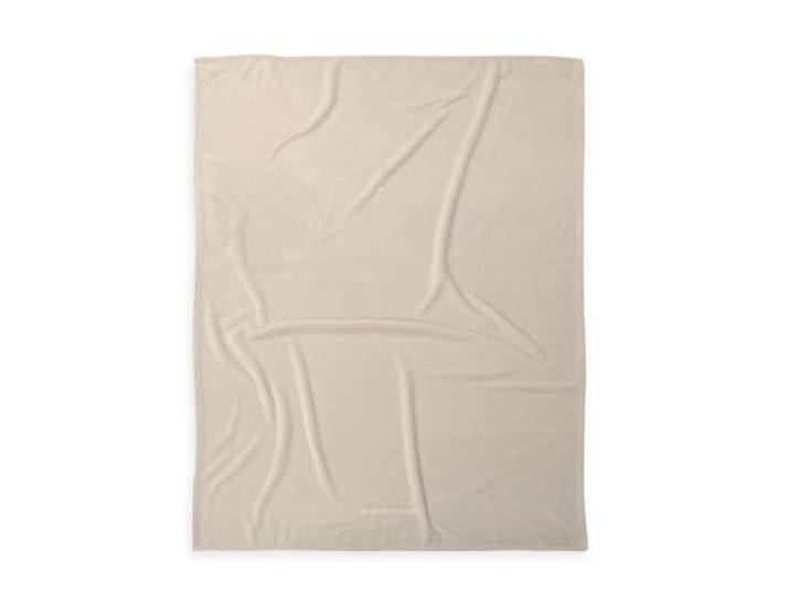 TOM TAILOR Couverture Wellsoft\, 150x200 cm\, 100% polyester/ Wellsoft\, ourlée avec logo brodé\, WELLSOFT BLANKET Beige (Sunny Sand)