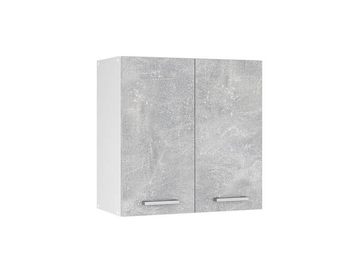 Vicco Hängeschrank R-Line Beton 60 cm mit Türen, Grau, Holzwerkstoff, 2 Fächer, Rechteckig, 60x60x31 cm, Wohnzimmer, Wohnwand, Hängeelement