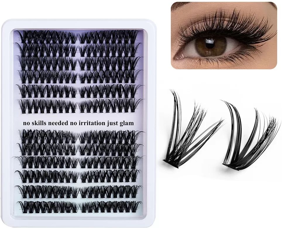 INF Ensemble de Faux Cils Denses - Cils en Grappe pour un Look Glamour