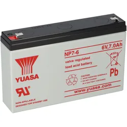 Yuasa NP7-6 AGM-Bleiakku 6V 7Ah – Faston F1 4,8 mm