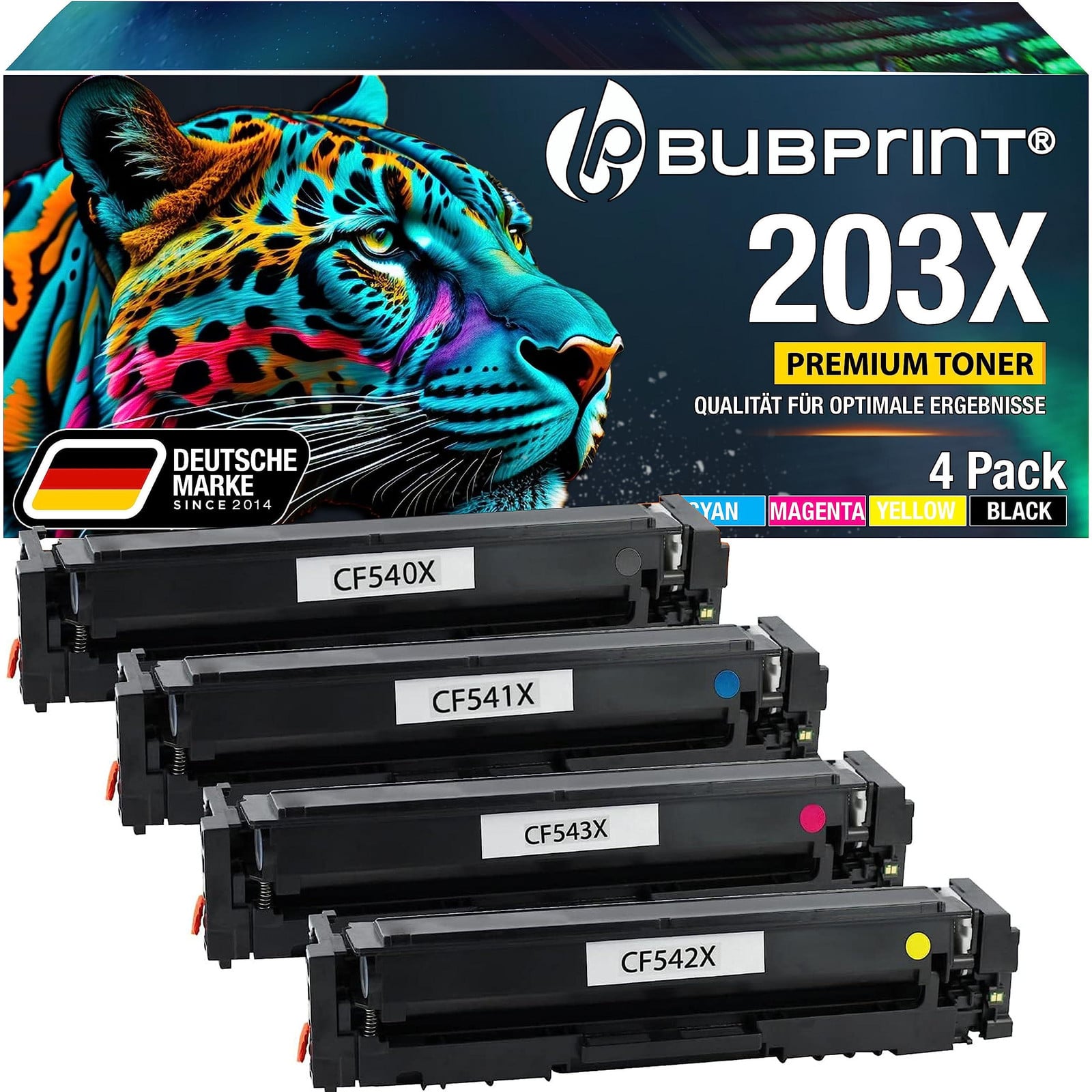 Bubprint 4 tonercartridges compatibel met HP 203X 203A