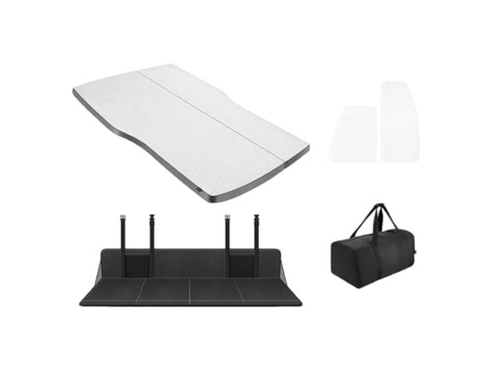 JAHSUDCI Kofferraum Matratze Für Model Y 2021-2025 Camping-Matratze, Memory-Schwamm-Matratze, Auto-Reisebett, tragbar, im Auto, Outdoor-Camping(Black lengthening)