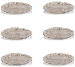 Zodax Chiara Fusion Glass Serving Platter, Set of 6