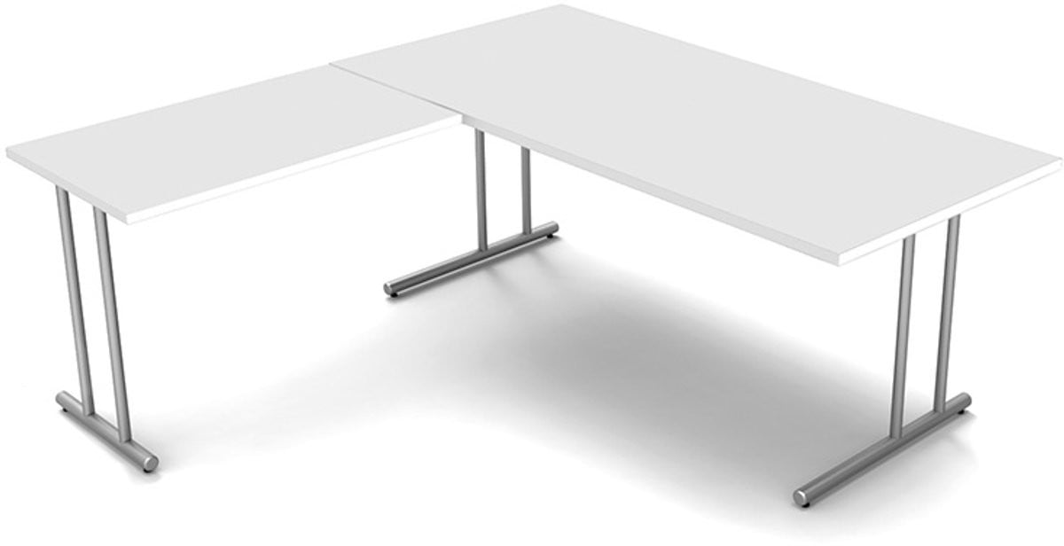 Kerkmann Hoekbureau Profi wit, Breedte: 180 cm