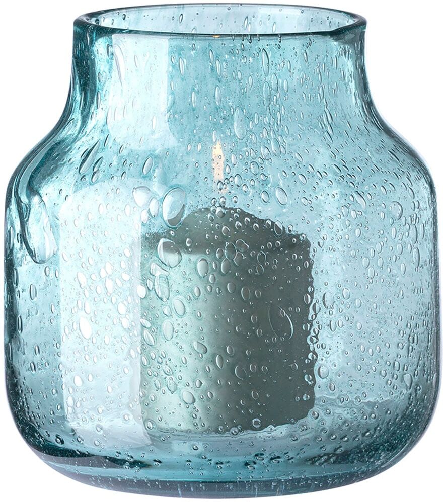 Dekovase FINK "SOLEA", blau (petrol), B:19cm H:19cm T:19cm Ø:19cm, Glas, Vasen, Dekovase petrol B/H/T: 19cm x 19cm x 19cm Ø 19cm