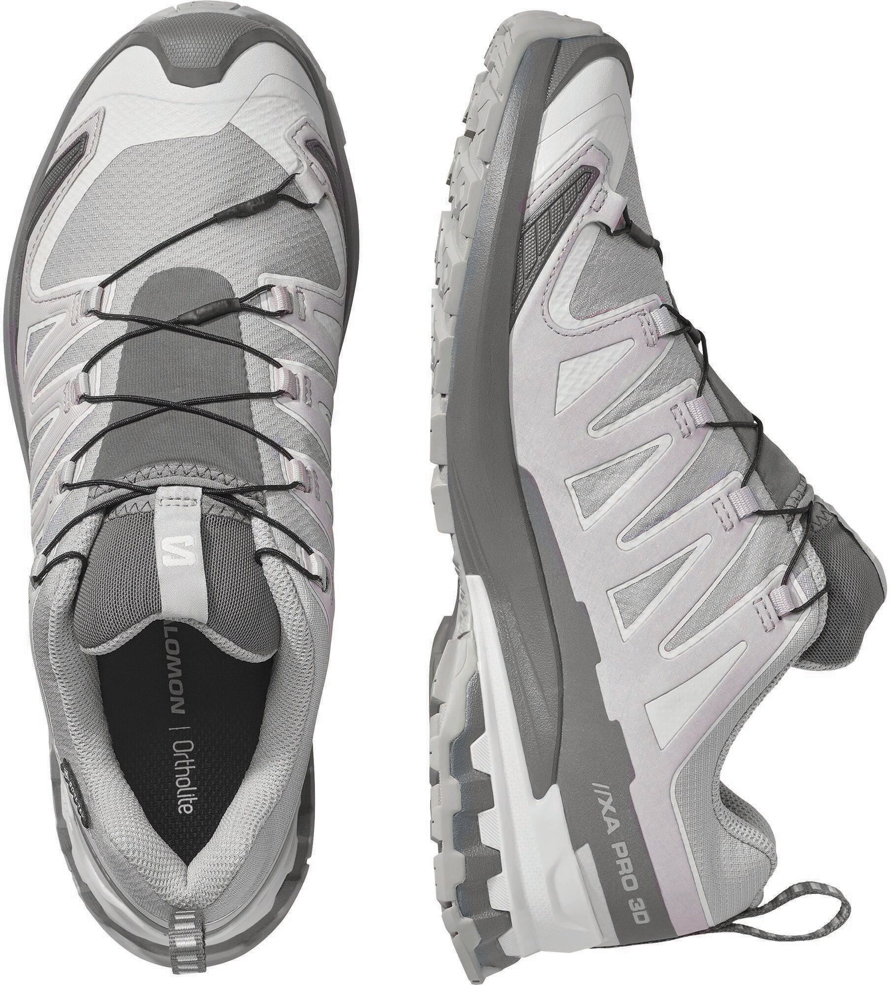 Trailrunningschuh SALOMON "XA PRO 3D V9 GORE-TEX", Herren, Gr. 49, alloy, castlerock, lunar rock, Synthetik, Textil, Schuhe Trailrunningschuh, wasserdicht alloy, castlerock, lunar rock 49