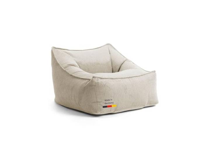 mokebo Sitzsack 'Snug' Sessel Bean Bag Made in Germany Beige aus weichem Cordstoff, Lesessel XXL Riesensitzsack für Wohnzimmer, Kinderzimmer, Wintergarten