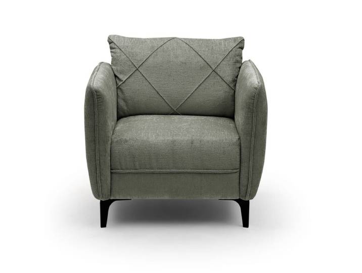 Trendstore Jerina Sessel in Chenillebezug - Chenille grün Modern
