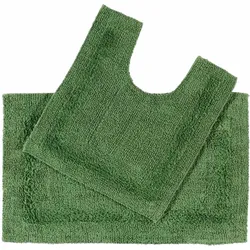 BADGARNITUR 2-teilig, Badematte & WC-Vorleger, wendbar