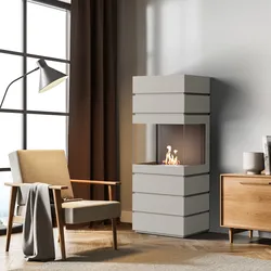 Noble Flame TOWER [geschlossener Ethanolkamin]: Seidengrau